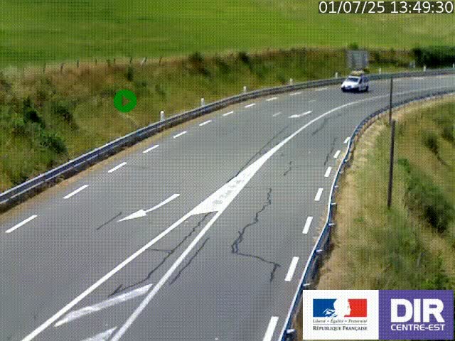 <h2>Webcam sur le col Pin Bouchain, vue orientée vers Roanne, en provenance de Lyon sur la nationale 7 (N7)</h2>