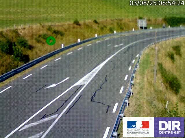<h2>Webcam sur le col Pin Bouchain, vue orientée vers Roanne, en provenance de Lyon sur la nationale 7 (N7)</h2>