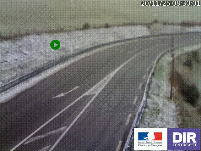 <h2>Webcam sur le col Pin Bouchain, vue orientée vers Roanne, en provenance de Lyon sur la nationale 7 (N7)</h2>