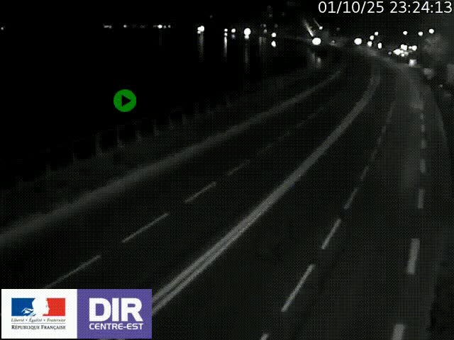 <h2>Webcam sur le quai Parjot à Vienne, aux Portes de Lyon, sur la Nationale 7, à la jonction avec le boulevard du Rhône-nord (D1407), caméra orientée vers Lyon</h2>