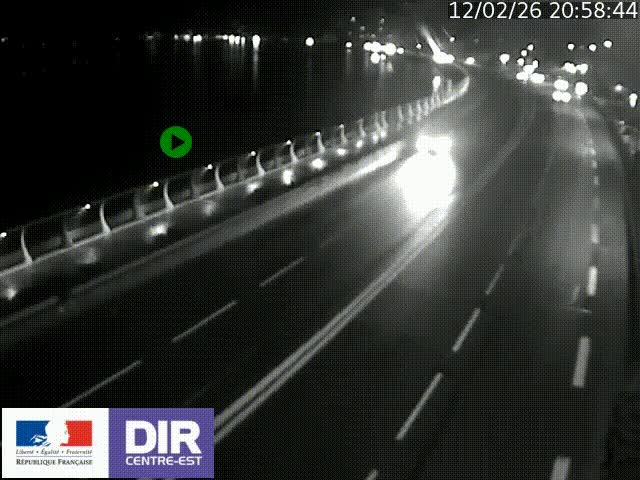 <h2>Webcam sur le quai Parjot à Vienne, aux Portes de Lyon, sur la Nationale 7, à la jonction avec le boulevard du Rhône-nord (D1407), caméra orientée vers Lyon</h2>