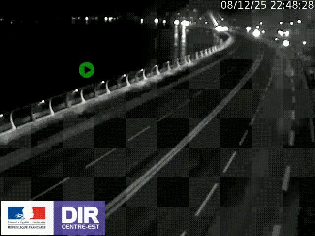 <h2>Webcam sur le quai Parjot à Vienne, aux Portes de Lyon, sur la Nationale 7, à la jonction avec le boulevard du Rhône-nord (D1407), caméra orientée vers Lyon</h2>