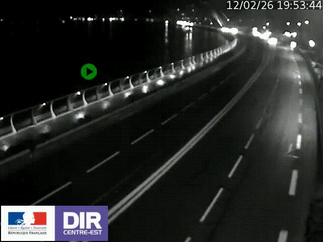 <h2>Webcam sur le quai Parjot à Vienne, aux Portes de Lyon, sur la Nationale 7, à la jonction avec le boulevard du Rhône-nord (D1407), caméra orientée vers Lyon</h2>