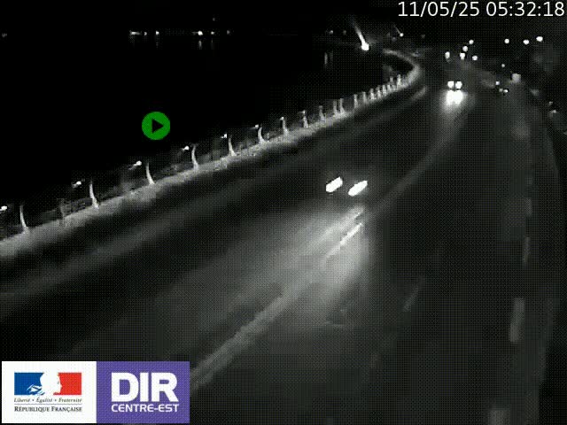 <h2>Webcam sur le quai Parjot à Vienne, aux Portes de Lyon, sur la Nationale 7, à la jonction avec le boulevard du Rhône-nord (D1407), caméra orientée vers Lyon</h2>
