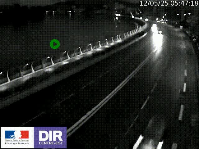 <h2>Webcam sur le quai Parjot à Vienne, aux Portes de Lyon, sur la Nationale 7, à la jonction avec le boulevard du Rhône-nord (D1407), caméra orientée vers Lyon</h2>