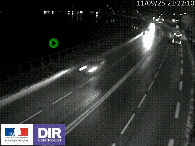 <h2>Webcam sur le quai Parjot à Vienne, aux Portes de Lyon, sur la Nationale 7, à la jonction avec le boulevard du Rhône-nord (D1407), caméra orientée vers Lyon</h2>