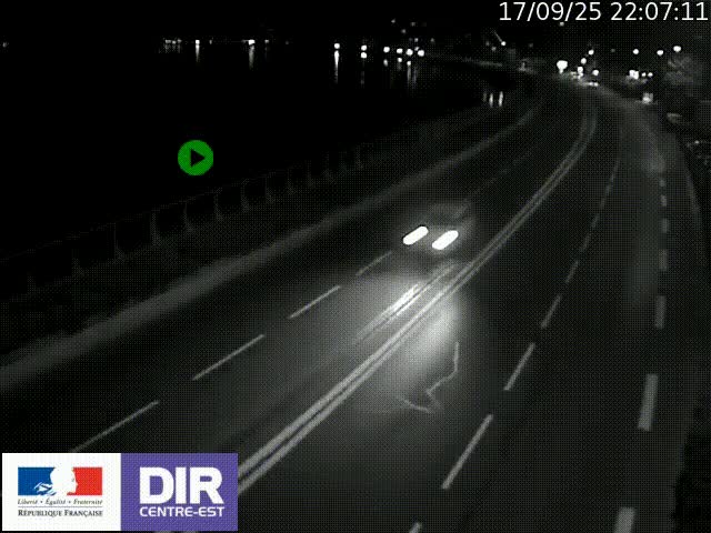 <h2>Webcam sur le quai Parjot à Vienne, aux Portes de Lyon, sur la Nationale 7, à la jonction avec le boulevard du Rhône-nord (D1407), caméra orientée vers Lyon</h2>