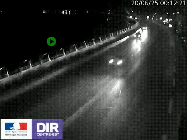 Webcam sur le quai Parjot à Vienne, aux Portes de Lyon, sur la Nationale 7, à la jonction avec le boulevard du Rhône-nord (D1407), caméra orientée vers Lyon