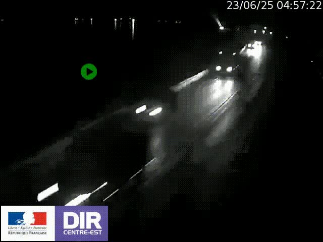 Webcam sur le quai Parjot à Vienne, aux Portes de Lyon, sur la Nationale 7, à la jonction avec le boulevard du Rhône-nord (D1407), caméra orientée vers Lyon