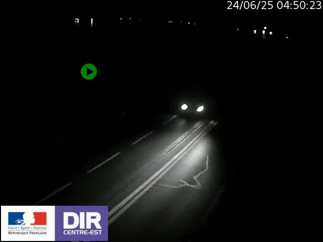 Webcam sur le quai Parjot à Vienne, aux Portes de Lyon, sur la Nationale 7, à la jonction avec le boulevard du Rhône-nord (D1407), caméra orientée vers Lyon