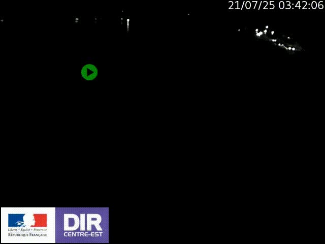 Webcam sur le quai Parjot à Vienne, aux Portes de Lyon, sur la Nationale 7, à la jonction avec le boulevard du Rhône-nord (D1407), caméra orientée vers Lyon