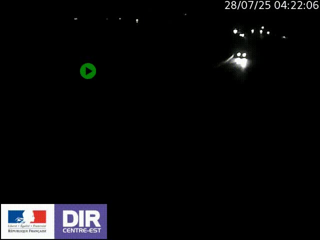 Webcam sur le quai Parjot à Vienne, aux Portes de Lyon, sur la Nationale 7, à la jonction avec le boulevard du Rhône-nord (D1407), caméra orientée vers Lyon