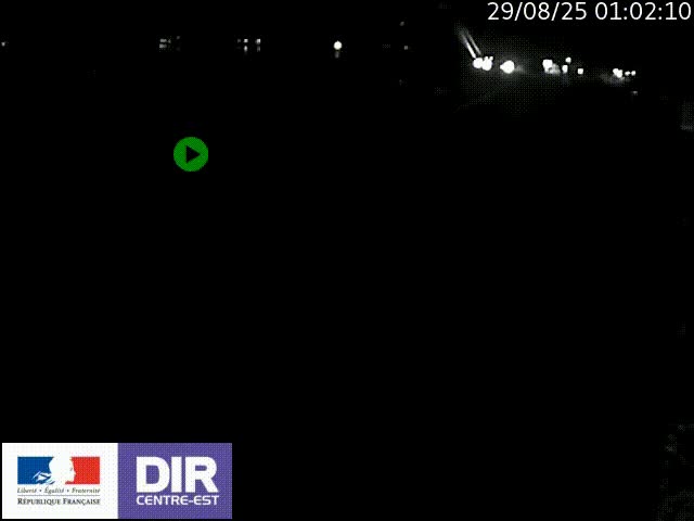 Webcam sur le quai Parjot à Vienne, aux Portes de Lyon, sur la Nationale 7, à la jonction avec le boulevard du Rhône-nord (D1407), caméra orientée vers Lyon