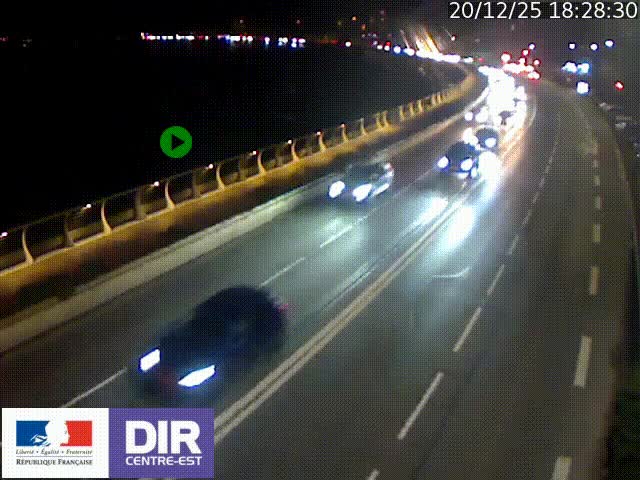 <h2>Webcam sur le quai Parjot à Vienne, aux Portes de Lyon, sur la Nationale 7, à la jonction avec le boulevard du Rhône-nord (D1407), caméra orientée vers Lyon</h2>