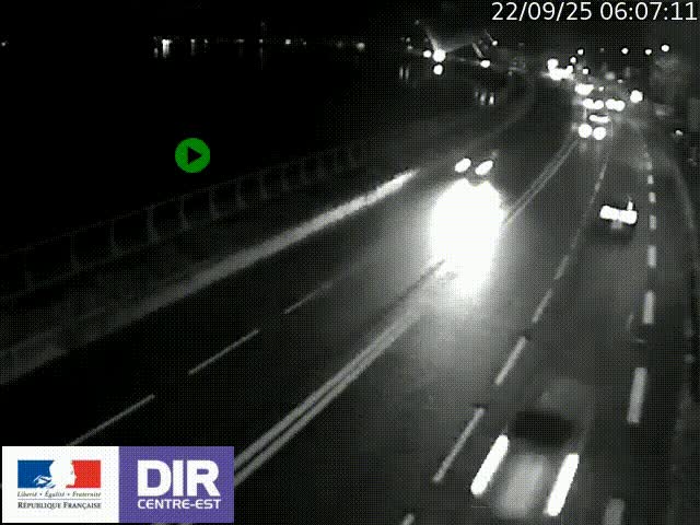 <h2>Webcam sur le quai Parjot à Vienne, aux Portes de Lyon, sur la Nationale 7, à la jonction avec le boulevard du Rhône-nord (D1407), caméra orientée vers Lyon</h2>
