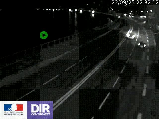 <h2>Webcam sur le quai Parjot à Vienne, aux Portes de Lyon, sur la Nationale 7, à la jonction avec le boulevard du Rhône-nord (D1407), caméra orientée vers Lyon</h2>