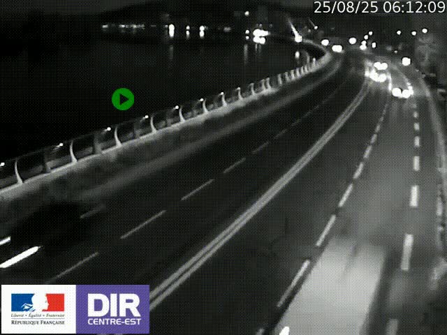 <h2>Webcam sur le quai Parjot à Vienne, aux Portes de Lyon, sur la Nationale 7, à la jonction avec le boulevard du Rhône-nord (D1407), caméra orientée vers Lyon</h2>