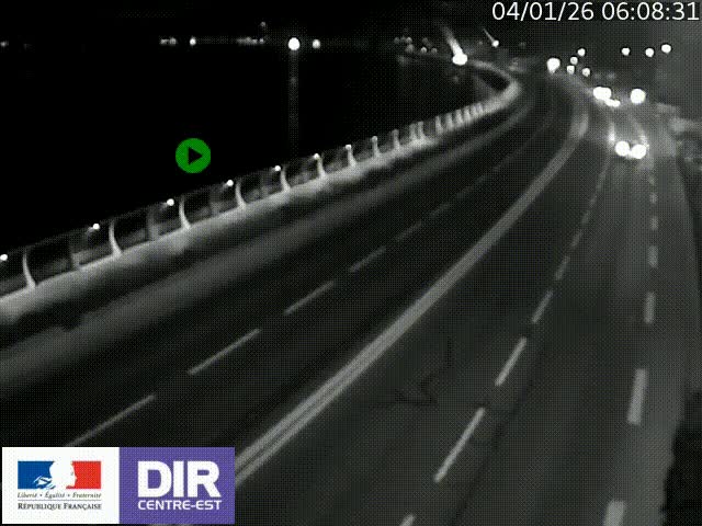 <h2>Webcam sur le quai Parjot à Vienne, aux Portes de Lyon, sur la Nationale 7, à la jonction avec le boulevard du Rhône-nord (D1407), caméra orientée vers Lyon</h2>