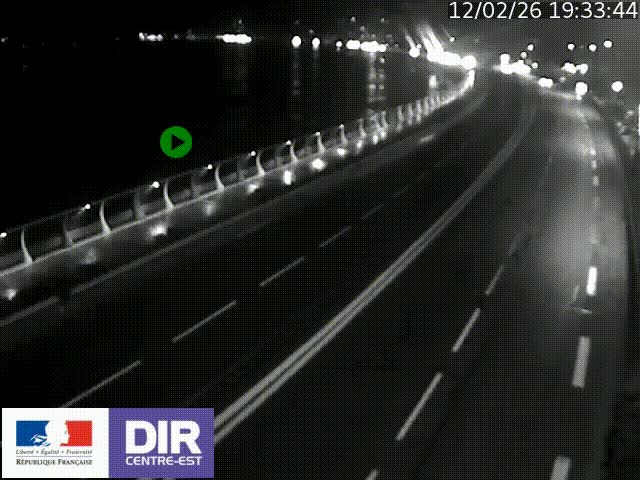 <h2>Webcam sur le quai Parjot à Vienne, aux Portes de Lyon, sur la Nationale 7, à la jonction avec le boulevard du Rhône-nord (D1407), caméra orientée vers Lyon</h2>