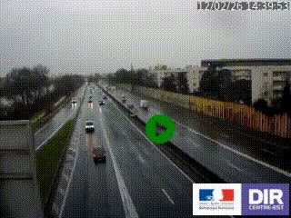 <h2>Webcam trafic au bout de l'A42, à la jonction avec le Boulevard Périphérique Nord de Lyon (D383) à Villeurbanne. Vue orientée vers Marseille</h2>