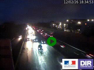 <h2>Webcam trafic au bout de l'A42, à la jonction avec le Boulevard Périphérique Nord de Lyon (D383) à Villeurbanne. Vue orientée vers Marseille</h2>