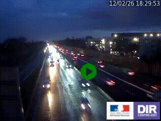 <h2>Webcam trafic au bout de l'A42, à la jonction avec le Boulevard Périphérique Nord de Lyon (D383) à Villeurbanne. Vue orientée vers Marseille</h2>