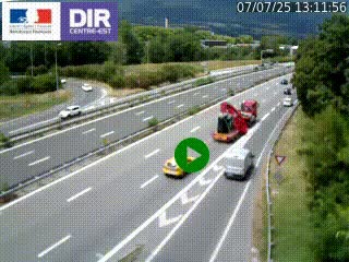 Webcam sur la Nationale 201 à hauteur de la sortie Chambéry-Nord, avant à la jonction entre l'A41 et l'A43, en direction de Lyon