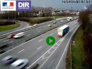 Webcam sur la Nationale 201 à hauteur de la sortie Chambéry-Nord, avant à la jonction entre l'A41 et l'A43, en direction de Lyon