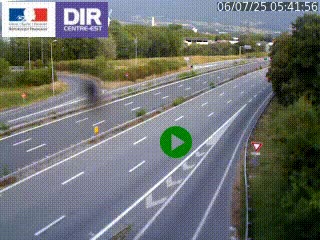 Webcam sur la Nationale 201 à hauteur de la sortie Chambéry-Nord, avant à la jonction entre l'A41 et l'A43, en direction de Lyon