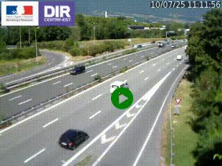 Webcam sur la Nationale 201 à hauteur de la sortie Chambéry-Nord, avant à la jonction entre l'A41 et l'A43, en direction de Lyon