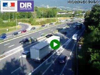 Webcam sur la Nationale 201 à hauteur de la sortie Chambéry-Nord, avant à la jonction entre l'A41 et l'A43, en direction de Lyon