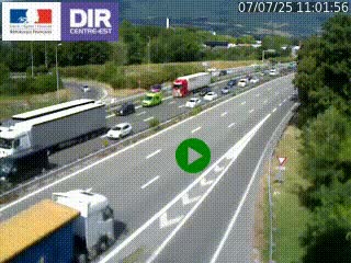 Webcam sur la Nationale 201 à hauteur de la sortie Chambéry-Nord, avant à la jonction entre l'A41 et l'A43, en direction de Lyon