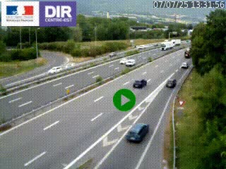 Webcam sur la Nationale 201 à hauteur de la sortie Chambéry-Nord, avant à la jonction entre l'A41 et l'A43, en direction de Lyon
