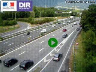 Webcam sur la Nationale 201 à hauteur de la sortie Chambéry-Nord, avant à la jonction entre l'A41 et l'A43, en direction de Lyon