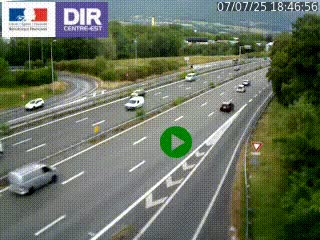 Webcam sur la Nationale 201 à hauteur de la sortie Chambéry-Nord, avant à la jonction entre l'A41 et l'A43, en direction de Lyon