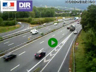 Webcam sur la Nationale 201 à hauteur de la sortie Chambéry-Nord, avant à la jonction entre l'A41 et l'A43, en direction de Lyon