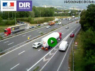 Webcam sur la Nationale 201 à hauteur de la sortie Chambéry-Nord, avant à la jonction entre l'A41 et l'A43, en direction de Lyon