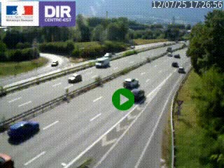 Webcam sur la Nationale 201 à hauteur de la sortie Chambéry-Nord, avant à la jonction entre l'A41 et l'A43, en direction de Lyon