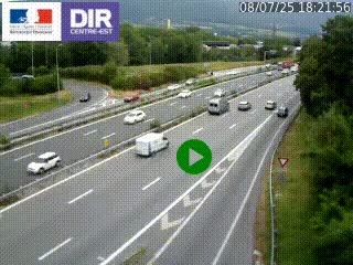 Webcam sur la Nationale 201 à hauteur de la sortie Chambéry-Nord, avant à la jonction entre l'A41 et l'A43, en direction de Lyon