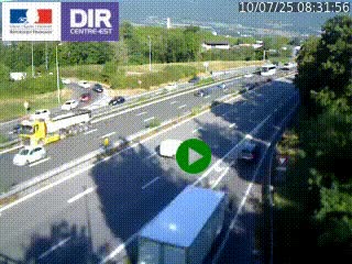 Webcam sur la Nationale 201 à hauteur de la sortie Chambéry-Nord, avant à la jonction entre l'A41 et l'A43, en direction de Lyon