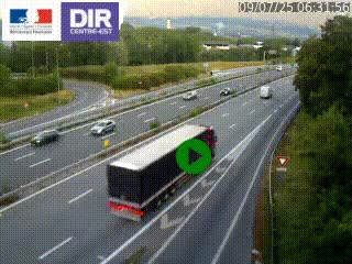 Webcam sur la Nationale 201 à hauteur de la sortie Chambéry-Nord, avant à la jonction entre l'A41 et l'A43, en direction de Lyon