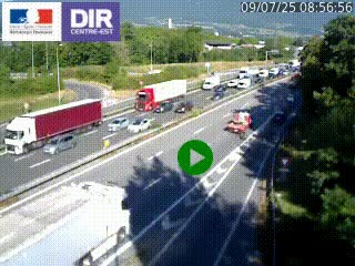 Webcam sur la Nationale 201 à hauteur de la sortie Chambéry-Nord, avant à la jonction entre l'A41 et l'A43, en direction de Lyon
