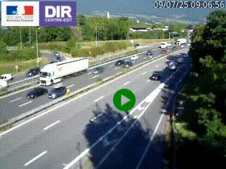 Webcam sur la Nationale 201 à hauteur de la sortie Chambéry-Nord, avant à la jonction entre l'A41 et l'A43, en direction de Lyon
