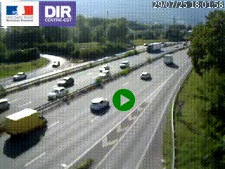 Webcam sur la Nationale 201 à hauteur de la sortie Chambéry-Nord, avant à la jonction entre l'A41 et l'A43, en direction de Lyon