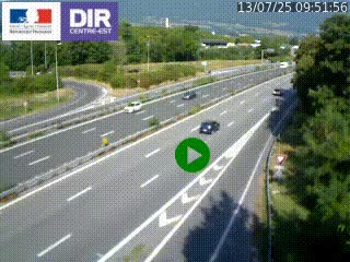 Webcam sur la Nationale 201 à hauteur de la sortie Chambéry-Nord, avant à la jonction entre l'A41 et l'A43, en direction de Lyon