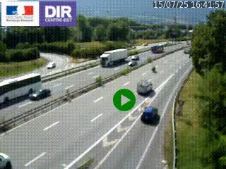 Webcam sur la Nationale 201 à hauteur de la sortie Chambéry-Nord, avant à la jonction entre l'A41 et l'A43, en direction de Lyon