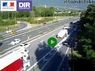 Webcam sur la Nationale 201 à hauteur de la sortie Chambéry-Nord, avant à la jonction entre l'A41 et l'A43, en direction de Lyon