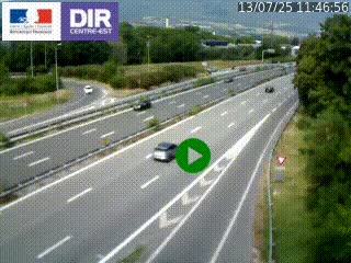 Webcam sur la Nationale 201 à hauteur de la sortie Chambéry-Nord, avant à la jonction entre l'A41 et l'A43, en direction de Lyon