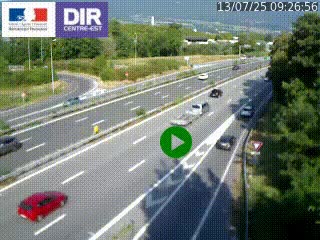 Webcam sur la Nationale 201 à hauteur de la sortie Chambéry-Nord, avant à la jonction entre l'A41 et l'A43, en direction de Lyon