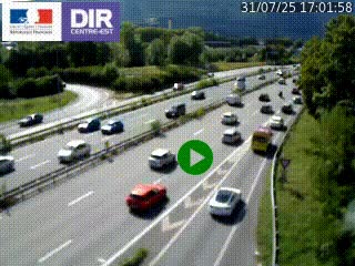 Webcam sur la Nationale 201 à hauteur de la sortie Chambéry-Nord, avant à la jonction entre l'A41 et l'A43, en direction de Lyon